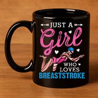 Loves Breaststroke Breaststroke Swimmer 11oz C Handle Ceramic Mug