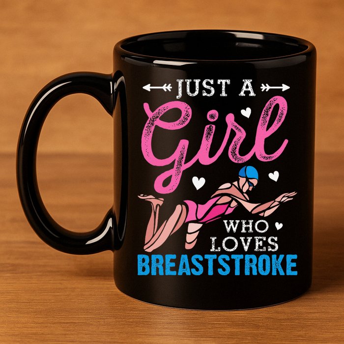 Loves Breaststroke Breaststroke Swimmer 11oz C Handle Ceramic Mug