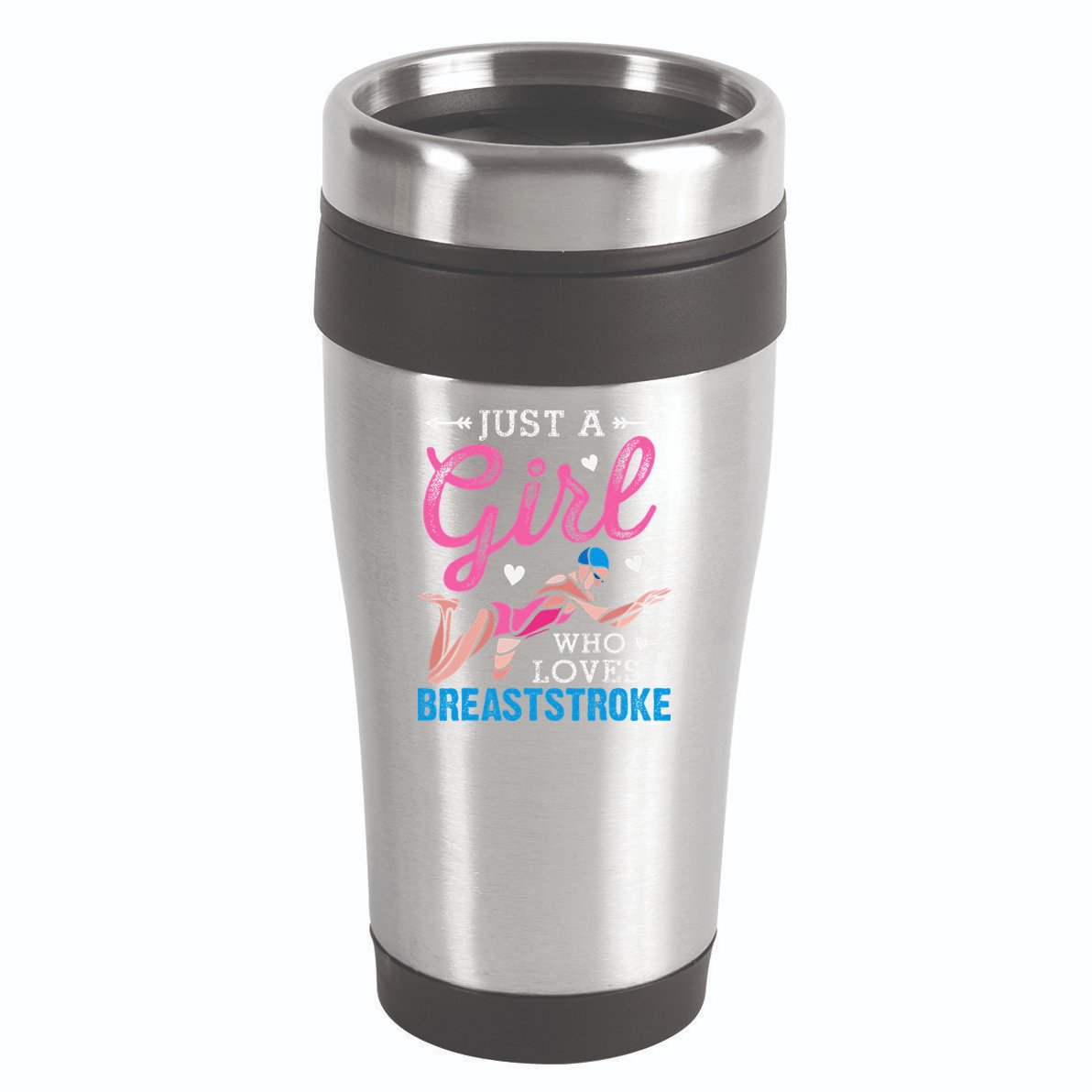 Loves Breaststroke Breaststroke Swimmer 16oz Travel Tumbler