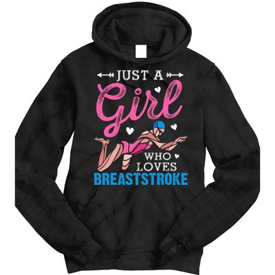 Loves Breaststroke Breaststroke Swimmer Tie Dye Hoodie