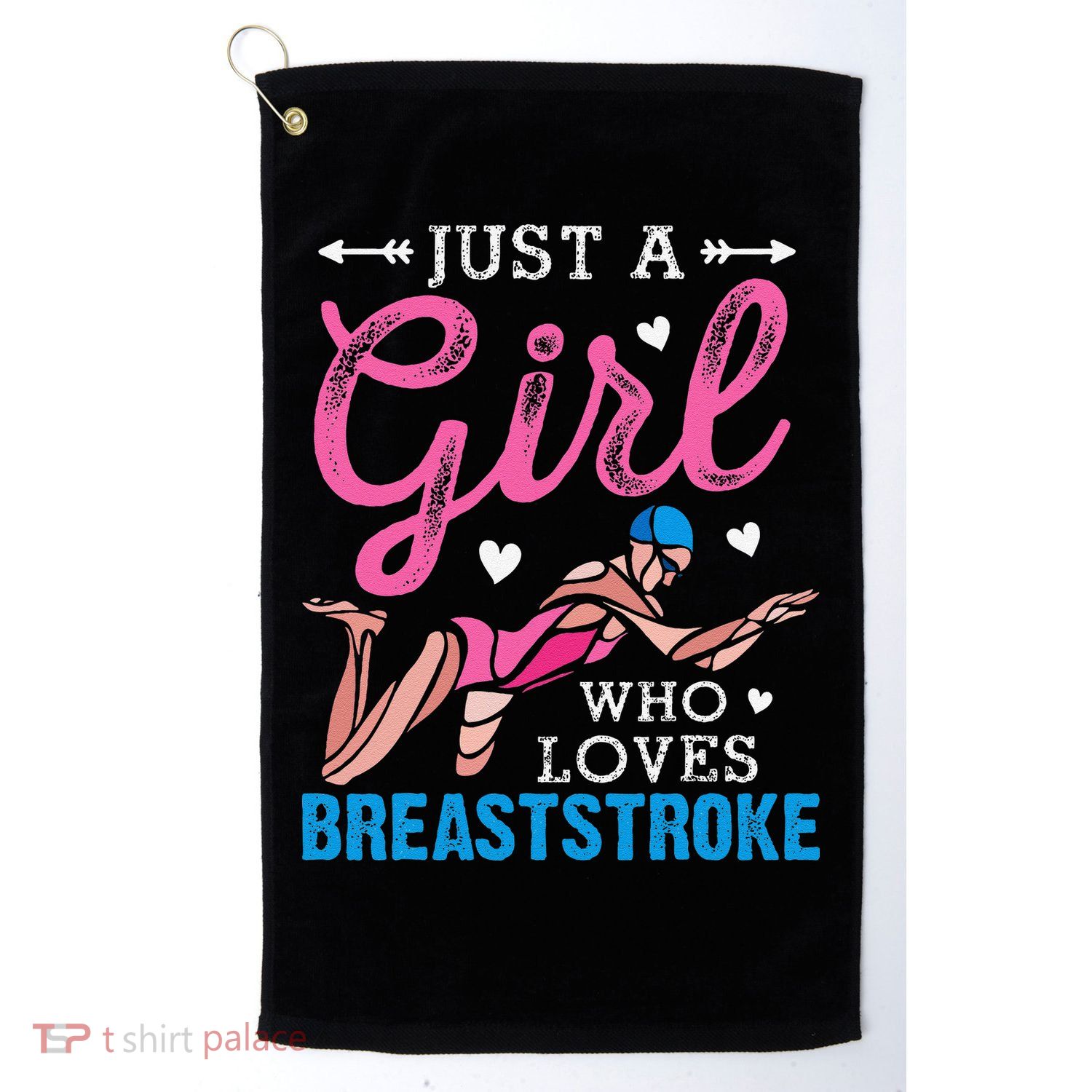 Loves Breaststroke Breaststroke Swimmer Golf Towel