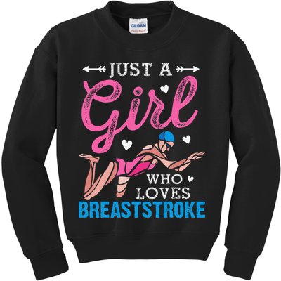 Loves Breaststroke Breaststroke Swimmer Kids Sweatshirt