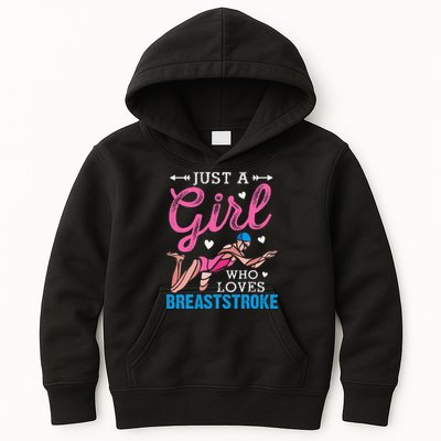 Loves Breaststroke Breaststroke Swimmer Kids Hoodie