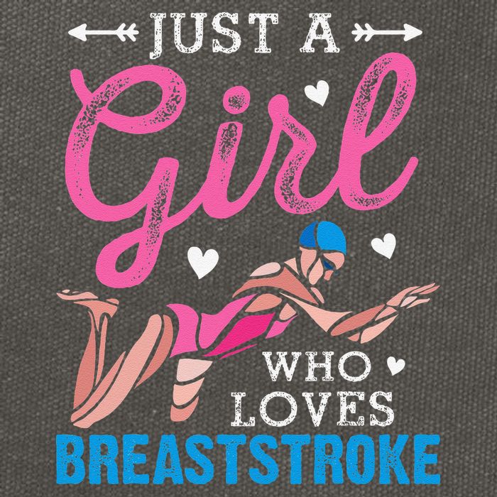 Loves Breaststroke Breaststroke Swimmer Cotton Canvas Backpack