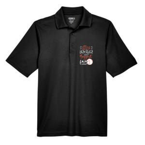 Little Brother Biggest Fan Baseball Season Men's Origin Performance Pique Polo