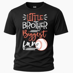 Little Brother Biggest Fan Baseball Season Cooling Performance Crew T-Shirt