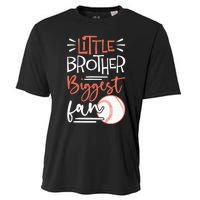 Little Brother Biggest Fan Baseball Season Cooling Performance Crew T-Shirt