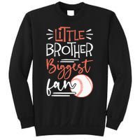 Little Brother Biggest Fan Baseball Season Sweatshirt