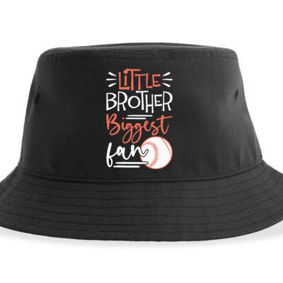 Little Brother Biggest Fan Baseball Season Sustainable Bucket Hat