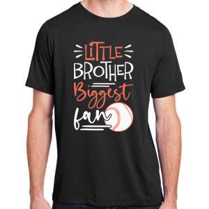 Little Brother Biggest Fan Baseball Season Adult ChromaSoft Performance T-Shirt