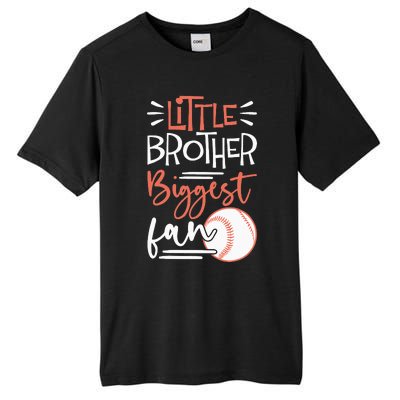 Little Brother Biggest Fan Baseball Season Tall Fusion ChromaSoft Performance T-Shirt