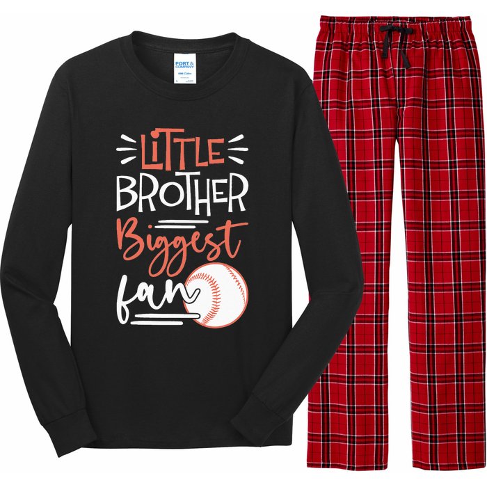 Little Brother Biggest Fan Baseball Season Long Sleeve Pajama Set