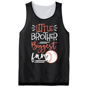 Little Brother Biggest Fan Baseball Season Mesh Reversible Basketball Jersey Tank