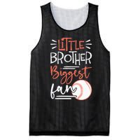 Little Brother Biggest Fan Baseball Season Mesh Reversible Basketball Jersey Tank