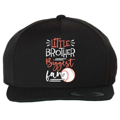 Little Brother Biggest Fan Baseball Season Wool Snapback Cap