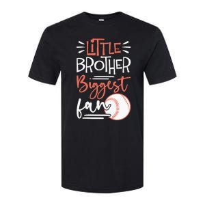 Little Brother Biggest Fan Baseball Season Softstyle CVC T-Shirt