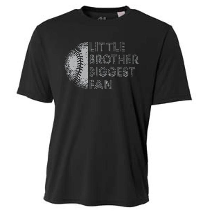 Little Brother Biggest Fan Baseball Season Gift Cooling Performance Crew T-Shirt