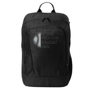 Little Brother Biggest Fan Baseball Season Gift City Backpack