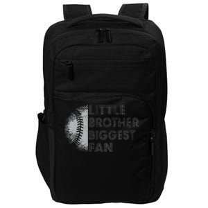 Little Brother Biggest Fan Baseball Season Gift Impact Tech Backpack