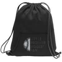 Little Brother Biggest Fan Baseball Season Gift Sweatshirt Cinch Pack Bag