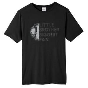 Little Brother Biggest Fan Baseball Season Gift Tall Fusion ChromaSoft Performance T-Shirt