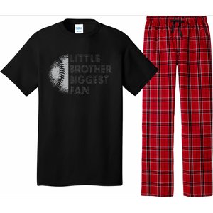 Little Brother Biggest Fan Baseball Season Gift Pajama Set