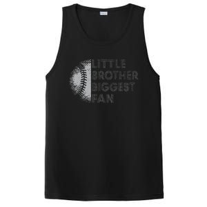 Little Brother Biggest Fan Baseball Season Gift PosiCharge Competitor Tank