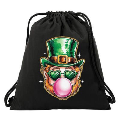 Leprechaun Blowing Bubble Funny St PatrickS Day Drawstring Bag