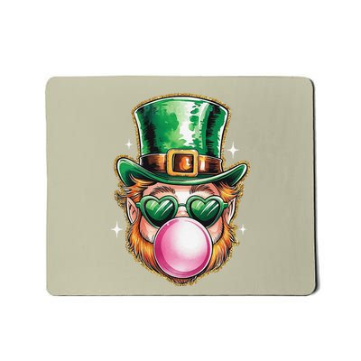 Leprechaun Blowing Bubble Funny St PatrickS Day Mousepad