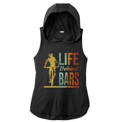 Life Behind Bars Funny Mountain Bike Mtb Gift Ladies PosiCharge Tri-Blend Wicking Draft Hoodie Tank