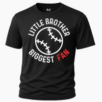 Little Brother Biggest Fan Baseball Season Cooling Performance Crew T-Shirt