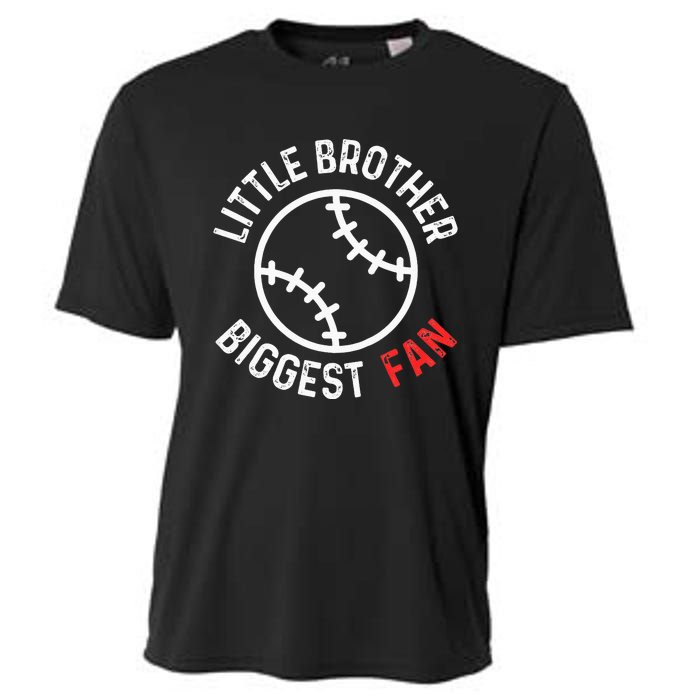 Little Brother Biggest Fan Baseball Season Cooling Performance Crew T-Shirt