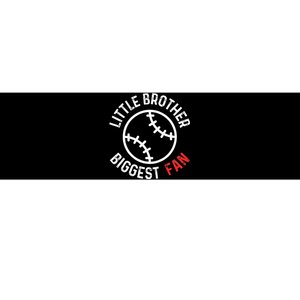 Little Brother Biggest Fan Baseball Season Bumper Sticker