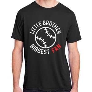 Little Brother Biggest Fan Baseball Season Adult ChromaSoft Performance T-Shirt