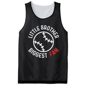 Little Brother Biggest Fan Baseball Season Mesh Reversible Basketball Jersey Tank