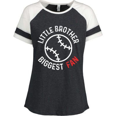 Little Brother Biggest Fan Baseball Season Enza Ladies Jersey Colorblock Tee