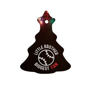 Little Brother Biggest Fan Baseball Season Ceramic Tree Ornament