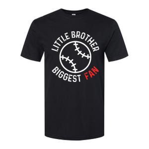 Little Brother Biggest Fan Baseball Season Softstyle CVC T-Shirt