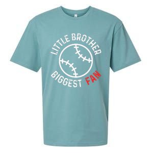 Little Brother Biggest Fan Baseball Season Sueded Cloud Jersey T-Shirt