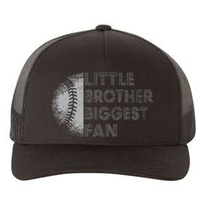 Little Brother Biggest Fan Baseball Season Gift For Yupoong Adult 5-Panel Trucker Hat