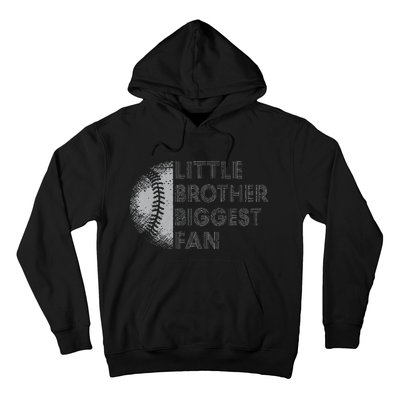 Little Brother Biggest Fan Baseball Season Gift For Hoodie