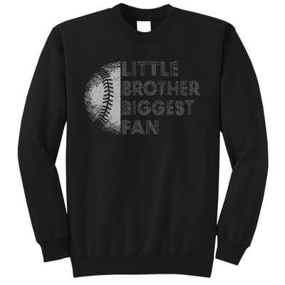 Little Brother Biggest Fan Baseball Season Gift For Sweatshirt