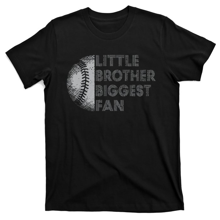 Little Brother Biggest Fan Baseball Season Gift For T-Shirt