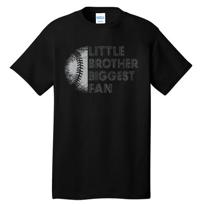 Little Brother Biggest Fan Baseball Season Gift For Tall T-Shirt