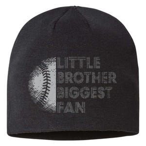 Little Brother Biggest Fan Baseball Season Gift For Sustainable Beanie