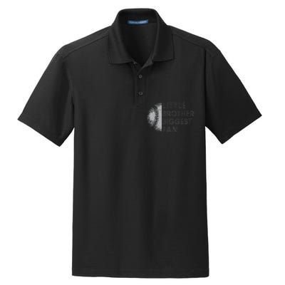 Little Brother Biggest Fan Baseball Season Gift For Dry Zone Grid Polo