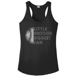 Little Brother Biggest Fan Baseball Season Gift For Ladies PosiCharge Competitor Racerback Tank