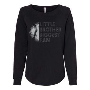 Little Brother Biggest Fan Baseball Season Gift For Womens California Wash Sweatshirt