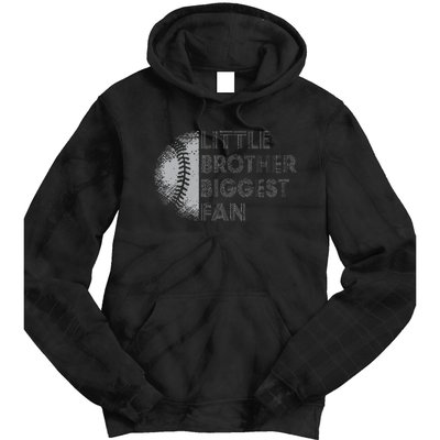 Little Brother Biggest Fan Baseball Season Gift For Tie Dye Hoodie