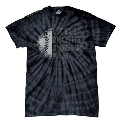 Little Brother Biggest Fan Baseball Season Gift For Tie-Dye T-Shirt